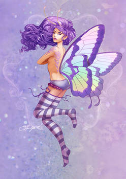 Lavender butterfly