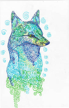 Original Ink Drawing: surreal fox (Etsy)