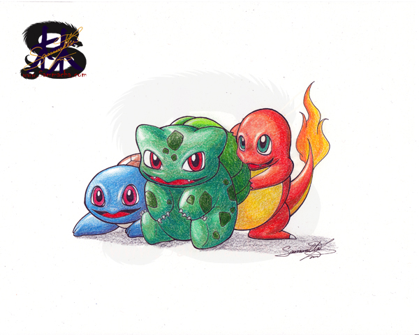 1 2 3 friends! - pokemon fan art - Pencil art