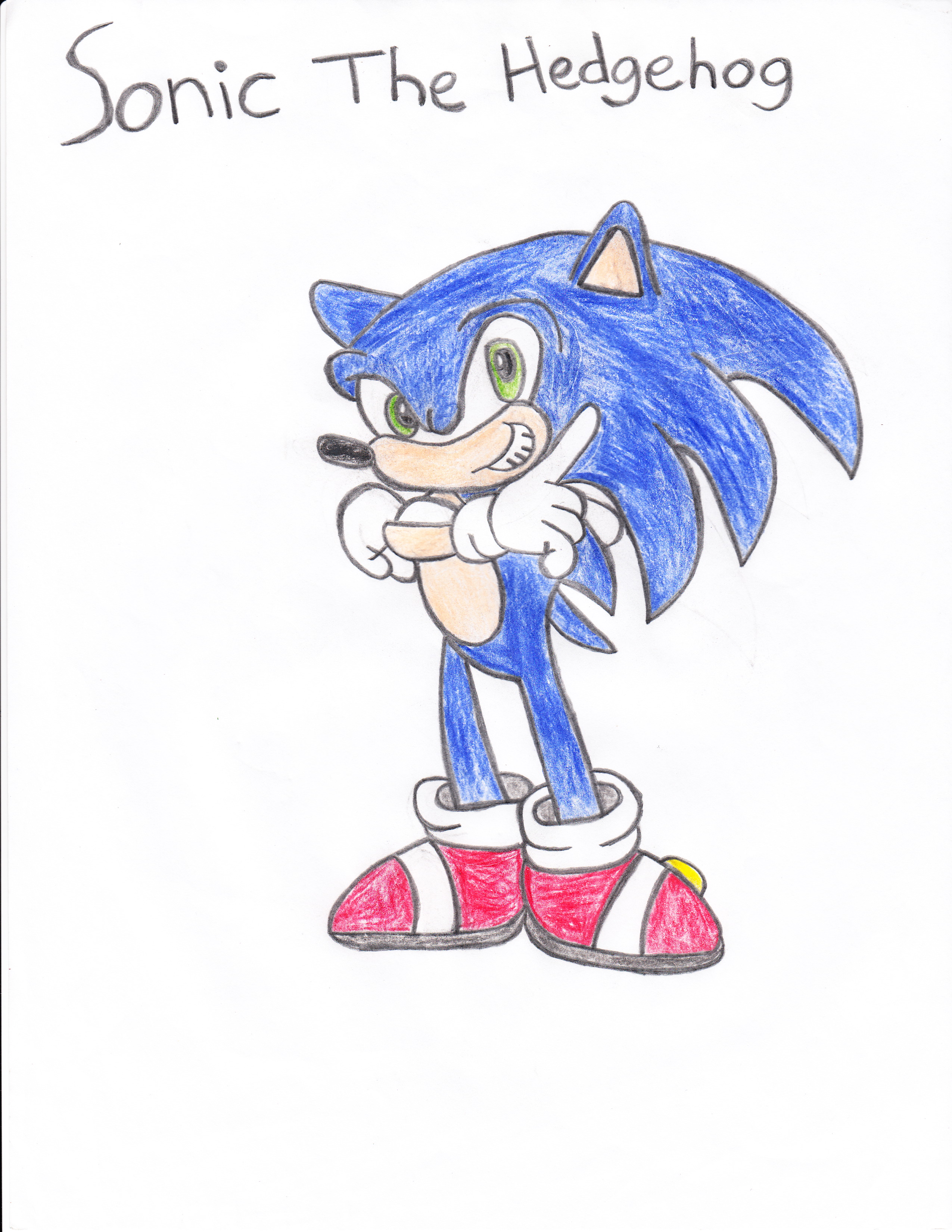 Practice Sonic Art:Sonic The Hedgehog,2D Version