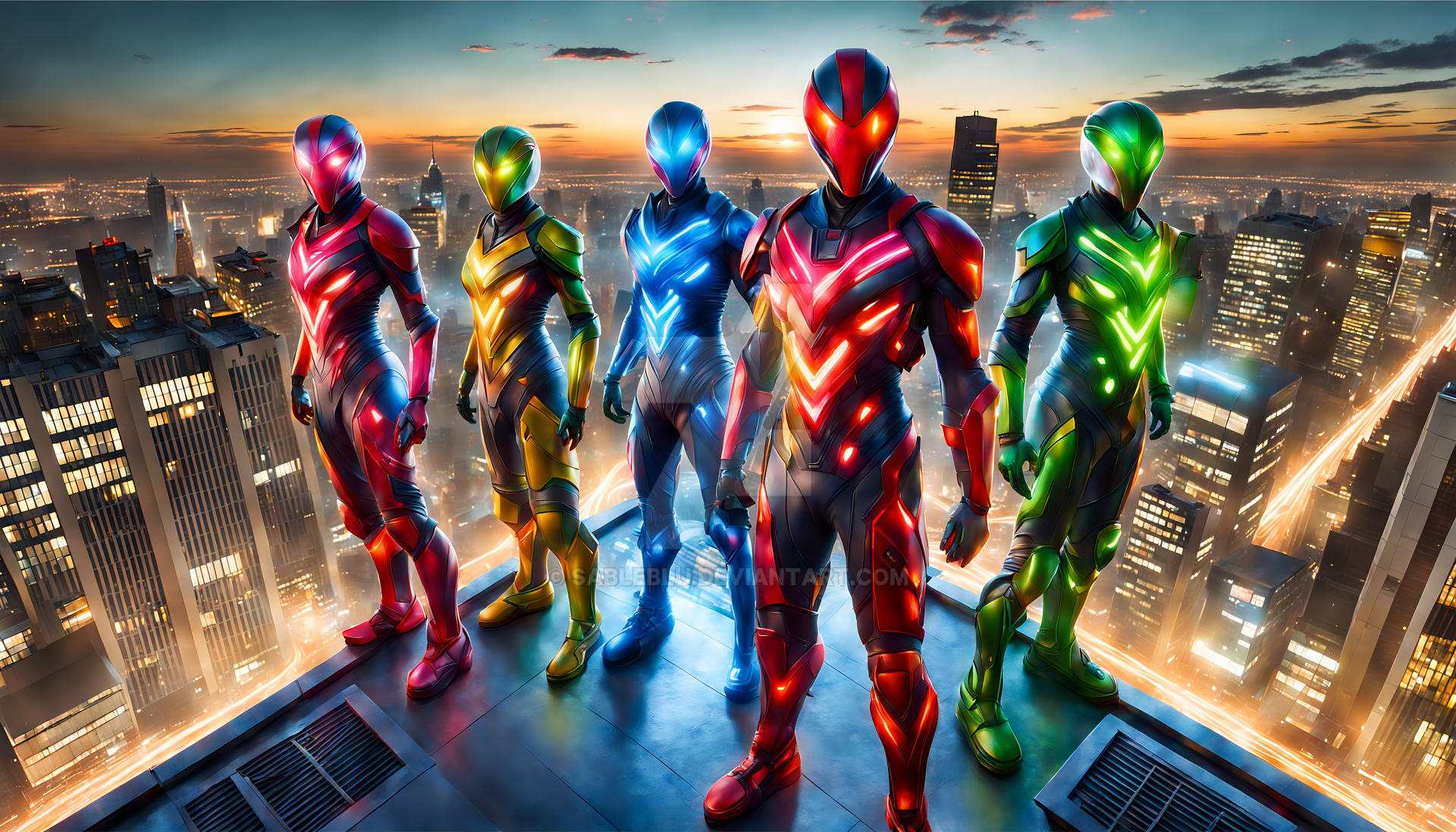 Alien Rangers Deviantart The Alien Rangers by sableblu on DeviantArt