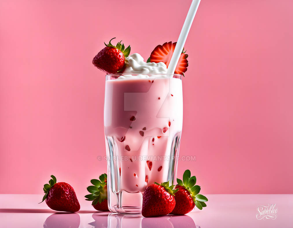 Strawberry Milkshake by SableBlu on DeviantArt