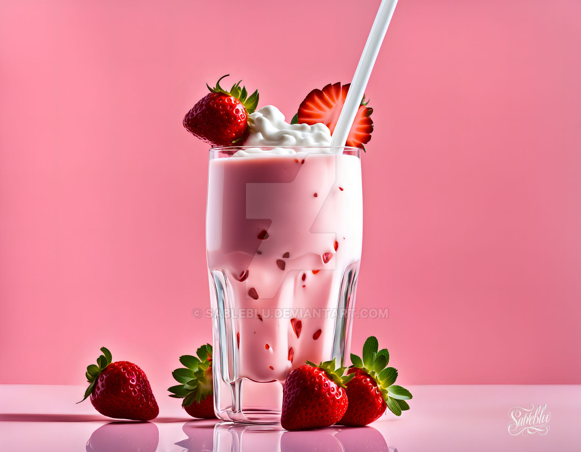 Strawberry Milkshake by SableBlu on DeviantArt