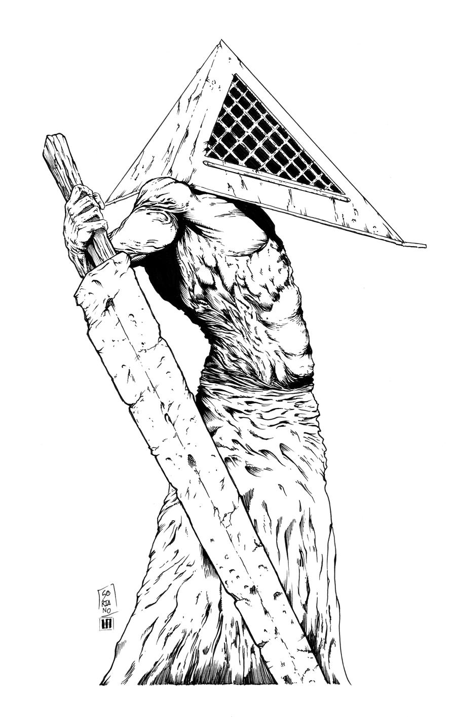 Silent Hill - Pyramid Head - Fan Art - Inks — ScudsWorth Productions