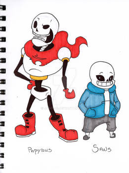 Papyrus And Sans Undetale fanart