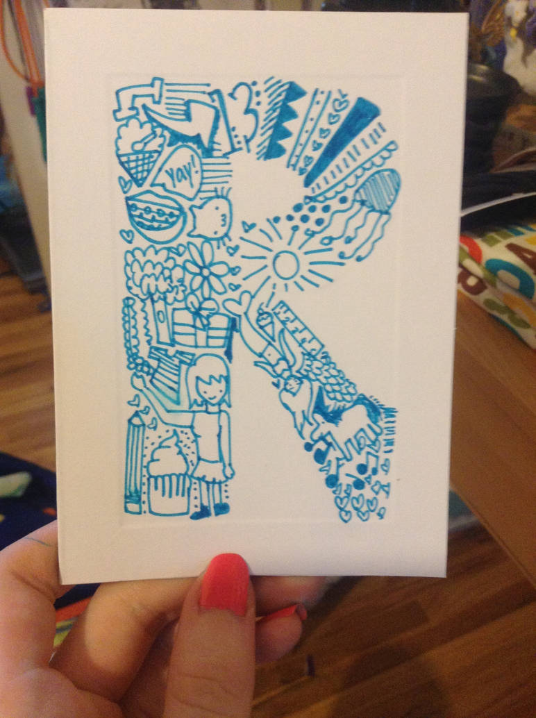 Initial Doodle Card by KatDoodler on DeviantArt