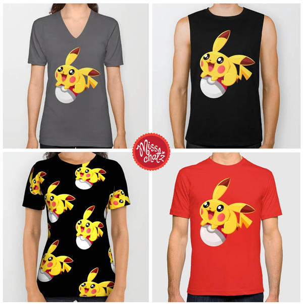 Pikachu Pokemon Go tshirts