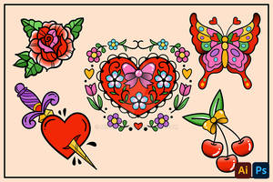 Traditional Tattoo Set