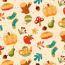 Flat Autumn Fall Season Pattern
