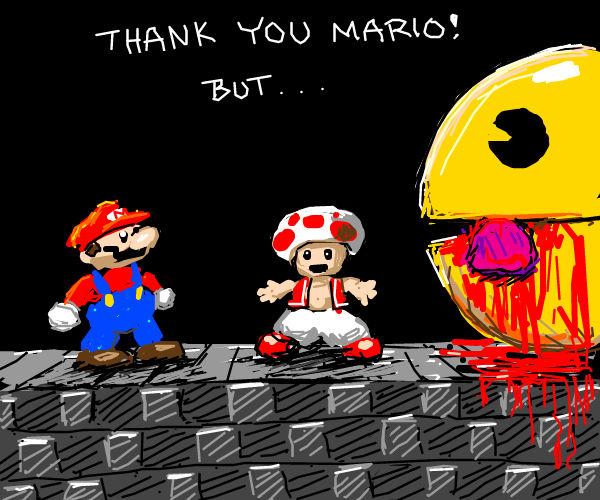 Sorry Pacman Sorry Mario, but Pac-Man ate the Princess by John032586 on DeviantArt