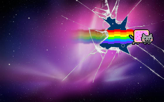 ''Nyan Cat Snow Leopard'' Wallpaper