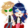 F2U Adrien and Marinette animated pixel