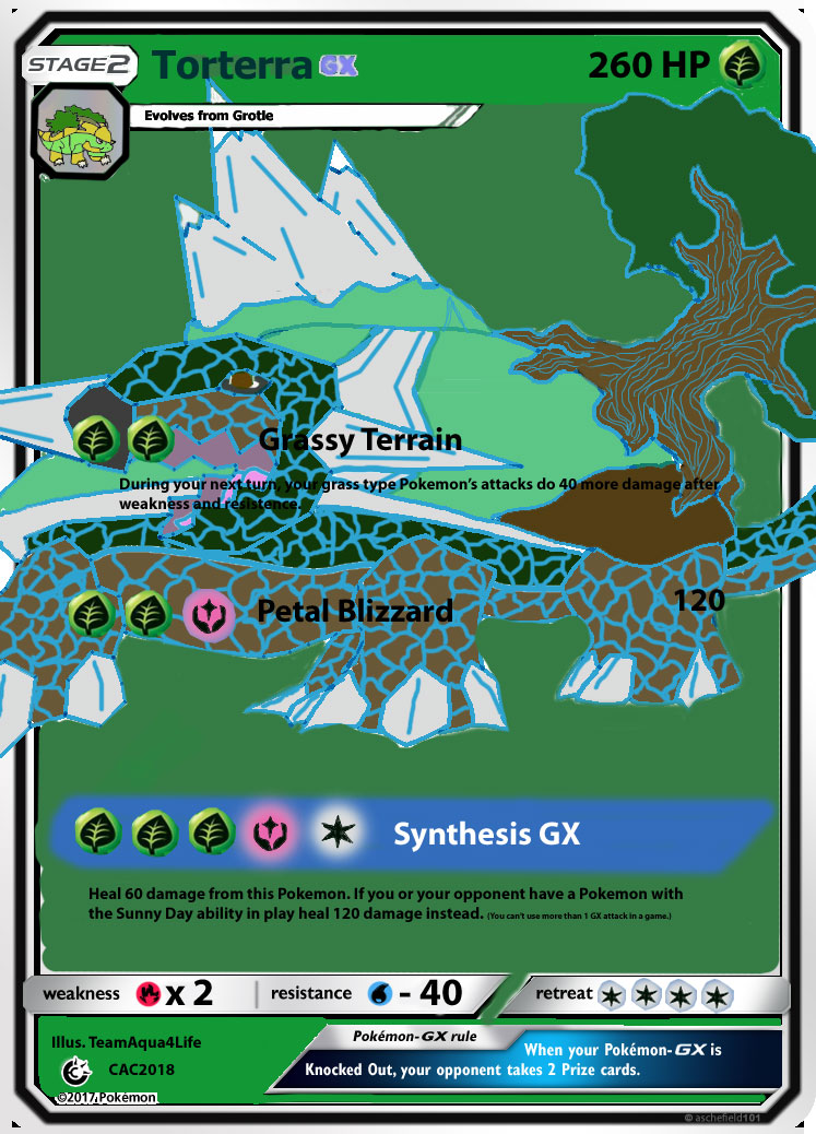 torterra pokemon card gx ex 185/162 (Dont apply Weakness and Resistance for Benched Pokmon.) Torterra does 30 damage to itself Incineroar ex & Torterra ex