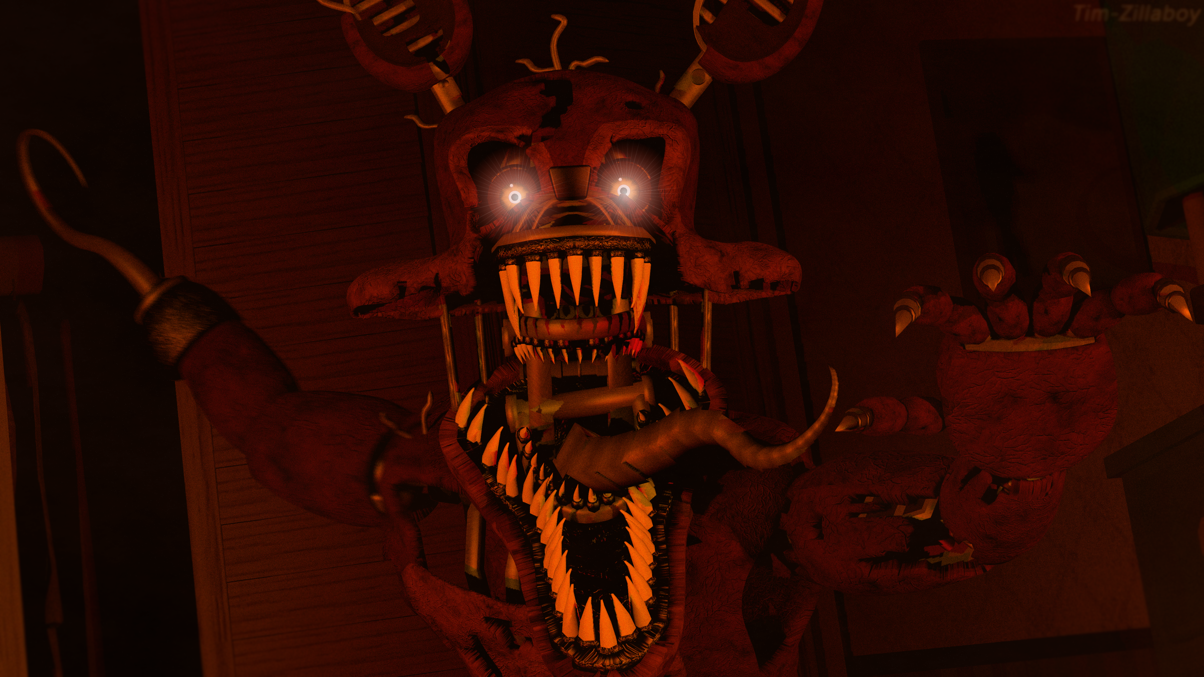 Five Nights at Freddy's 4 Nightmares (4k SFM) by gold94chica on DeviantArt