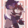 Silver and noah chibi :3