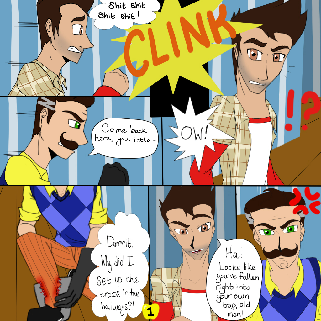 Caught! (Hello Neighbor Comic, Page 1) by RomanosGirl666 on DeviantArt