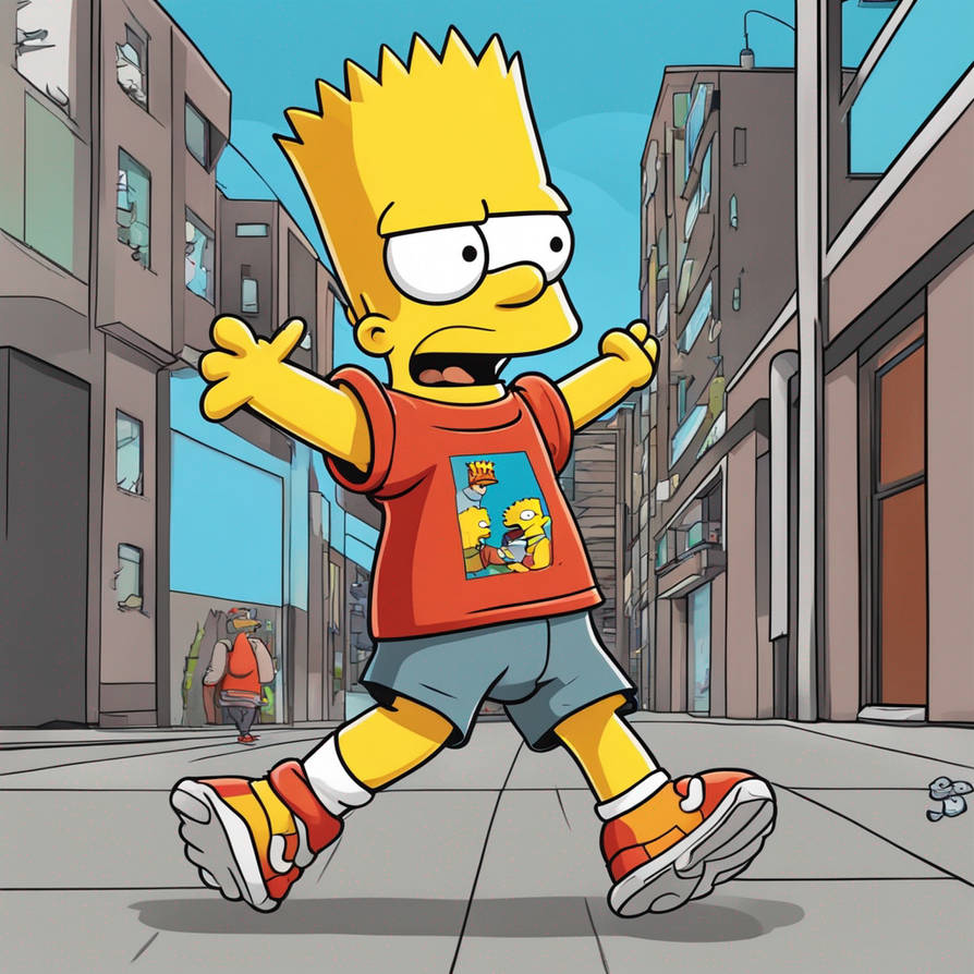 Simpsons Jogging Bart Simpson going Jogging wearing a Tube Top by Darth19 on DeviantArt