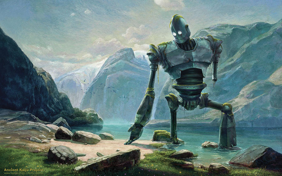 Abandoned Iron Giant At Lake In Swiss Mountains by fantasio