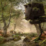 Abandoned AT-ST in the Forest