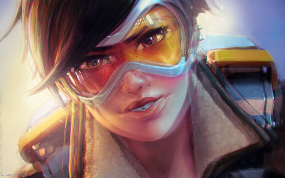 Tracer - Overwatch Wallpaper - Insane 51 Inspired by fantasio on DeviantArt