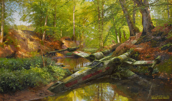 X-Wing beneath the Trees - after Monsted