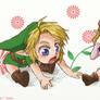 Baby Link and Zelda