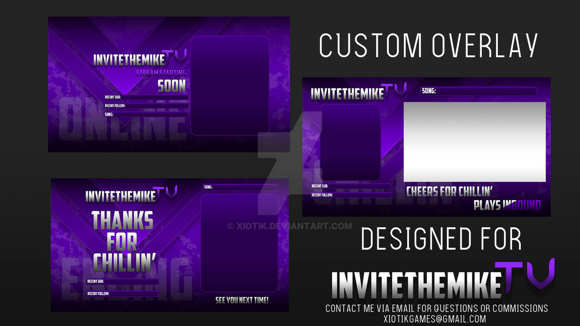 Custom Twitch Overlay - InviteTheMikeTV by Xiotik