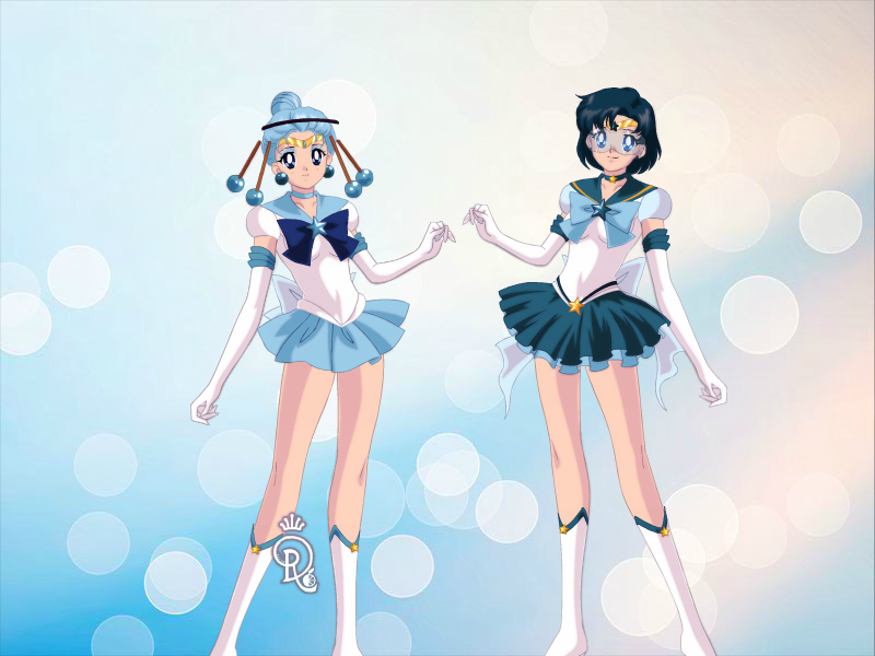 Sailor Pallas and Sailor Mercury