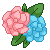 F2U Rose Icon - Pink and Blue