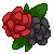 F2U Rose Icon - Black And Red