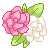 F2U Rose Icon - Pink And White