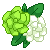 F2U Rose Icons - Green and White