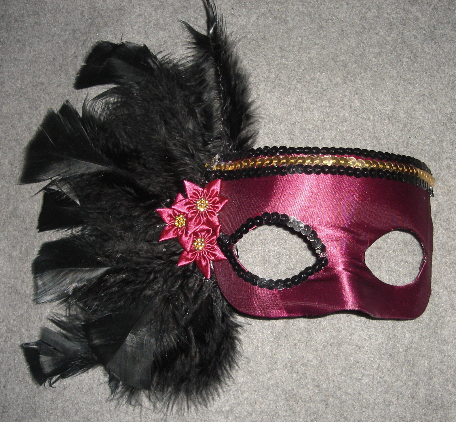 Elegant Burgandy Mask