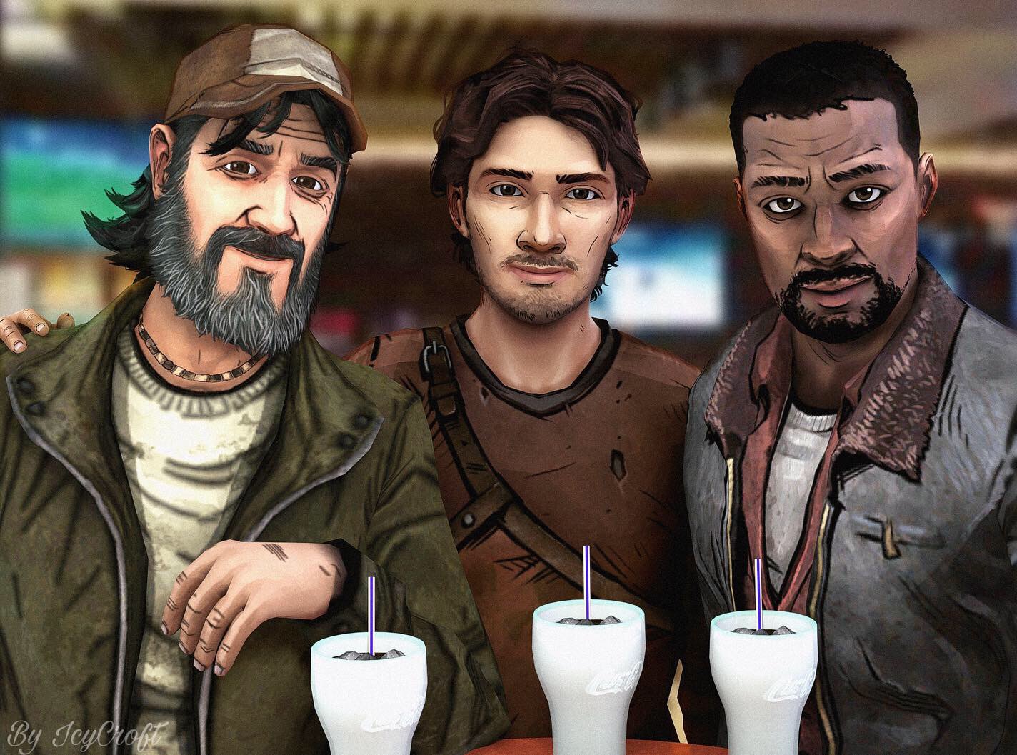 The Walking Dead Game Lee,Kenny and Luke by ICYCROFT on DeviantArt