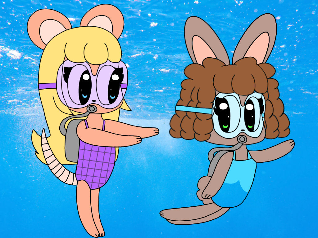 Jessica Rabbit Scuba Tweezle Dee and Blossom Rabbit scuba diving by milathefoxcutie13647 on ...