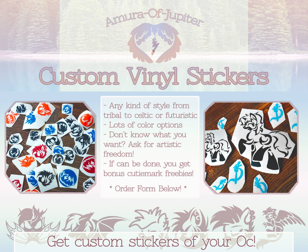 Oc Sticker Base {Custom OC Vinyl Sticker Commissions} Any Feral oc by TioTheBeetle on ...