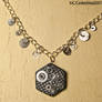 Hexagon steampunk necklace