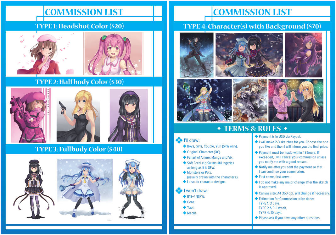 Commission Pricelist by D-Faction Commission Pricelist by D-Faction