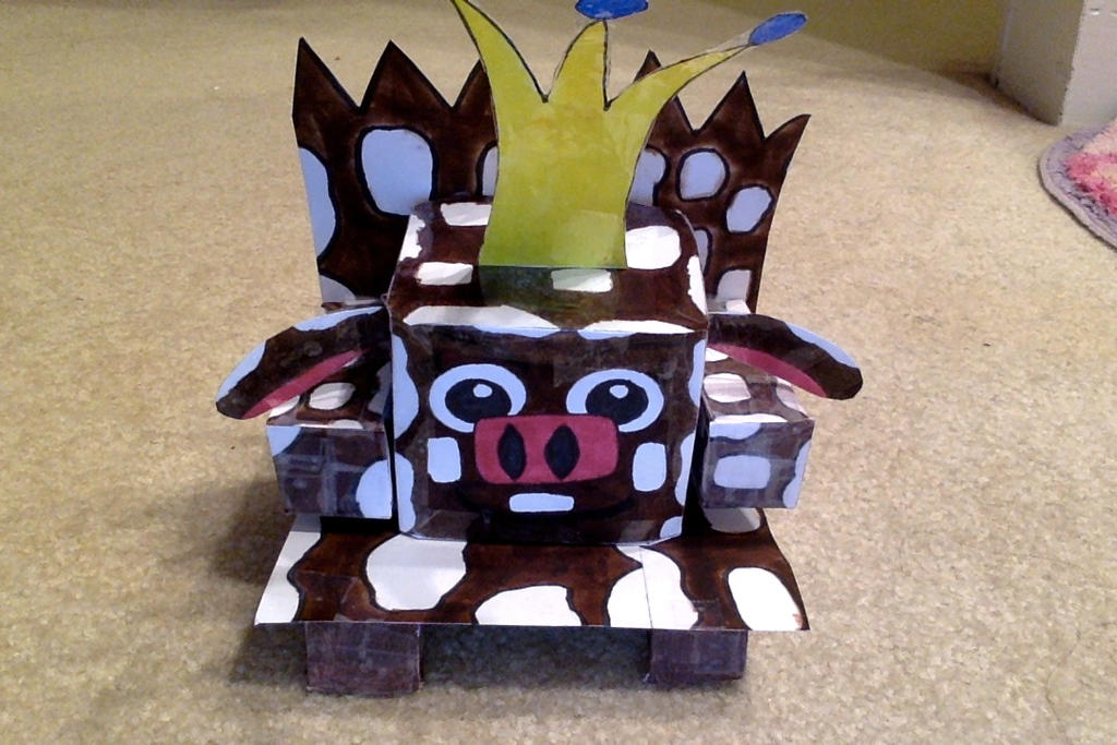 Queen Cow in her throne (Cubic Version)