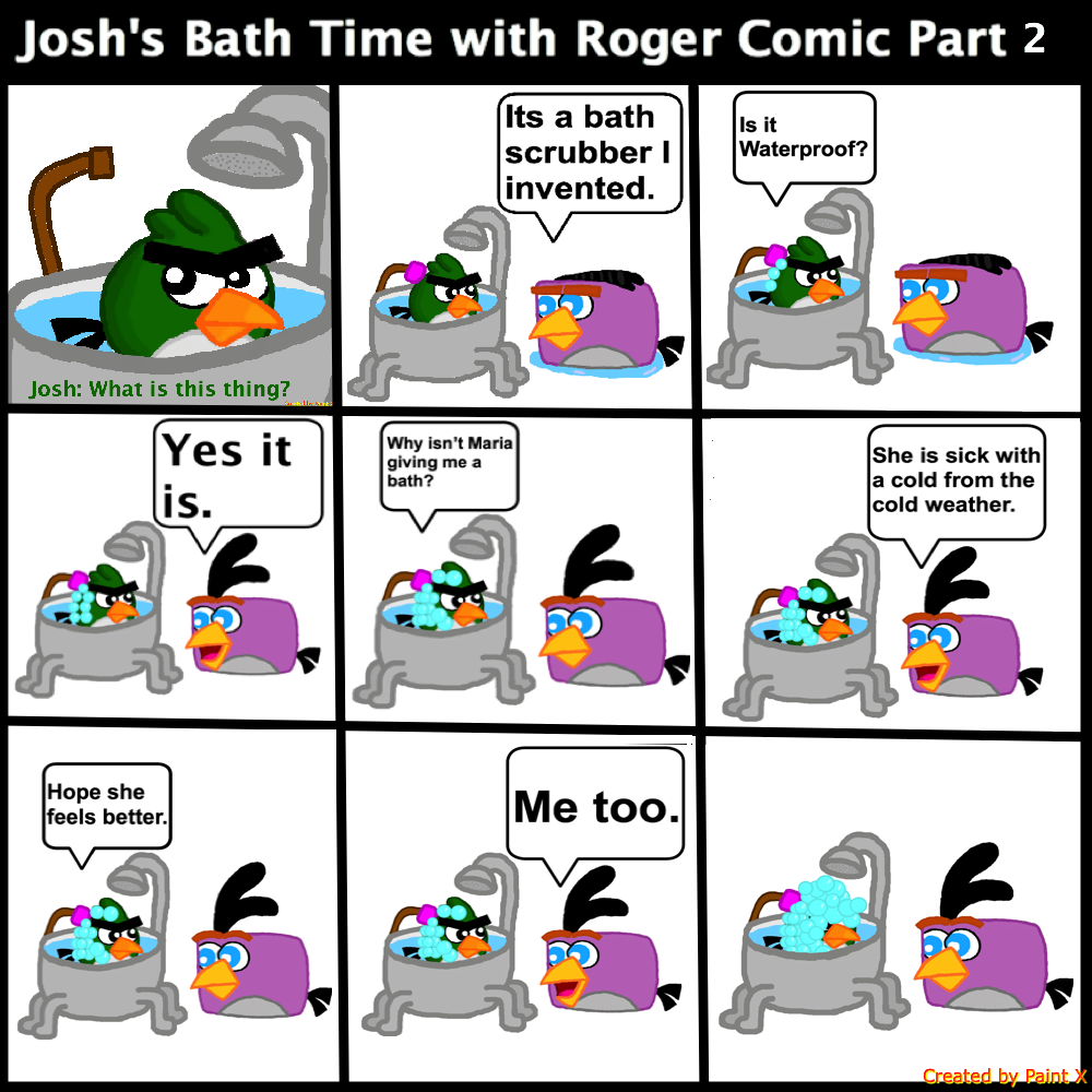 Josh's Bath Time with Roger Comic Part 2