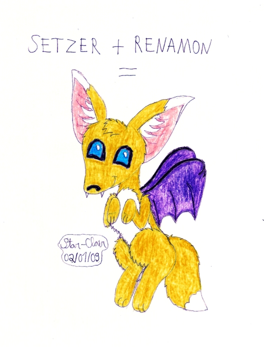 Filhote Renamon e Setzer