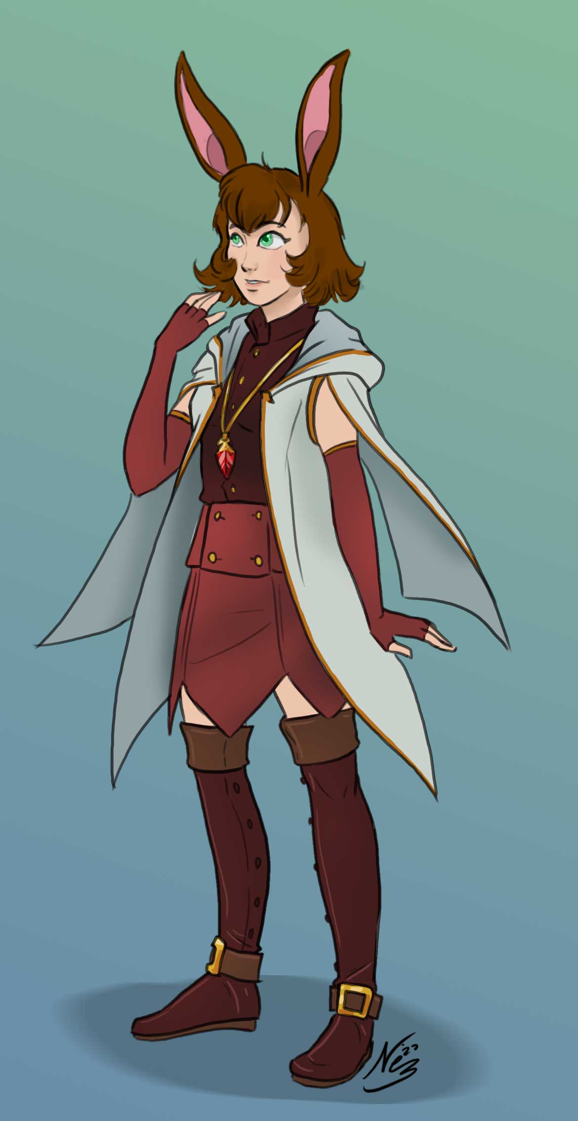 Dynamic Anthro Rabbit Mage Design Melina-bunny-mage by Artificer-Urza on DeviantArt