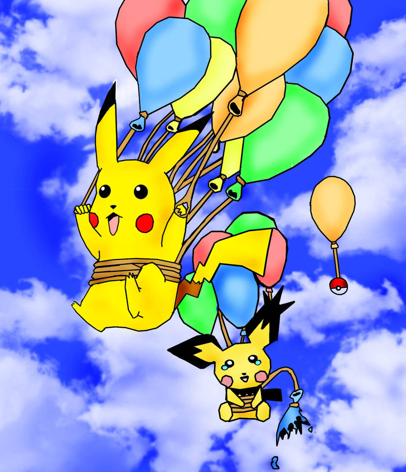 Flying pikachu and pichu by Heidelmeier17 on DeviantArt