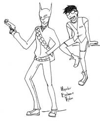Hipster Batman and Robin