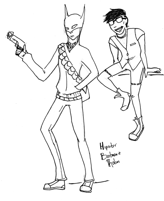 Hipster Batman and Robin