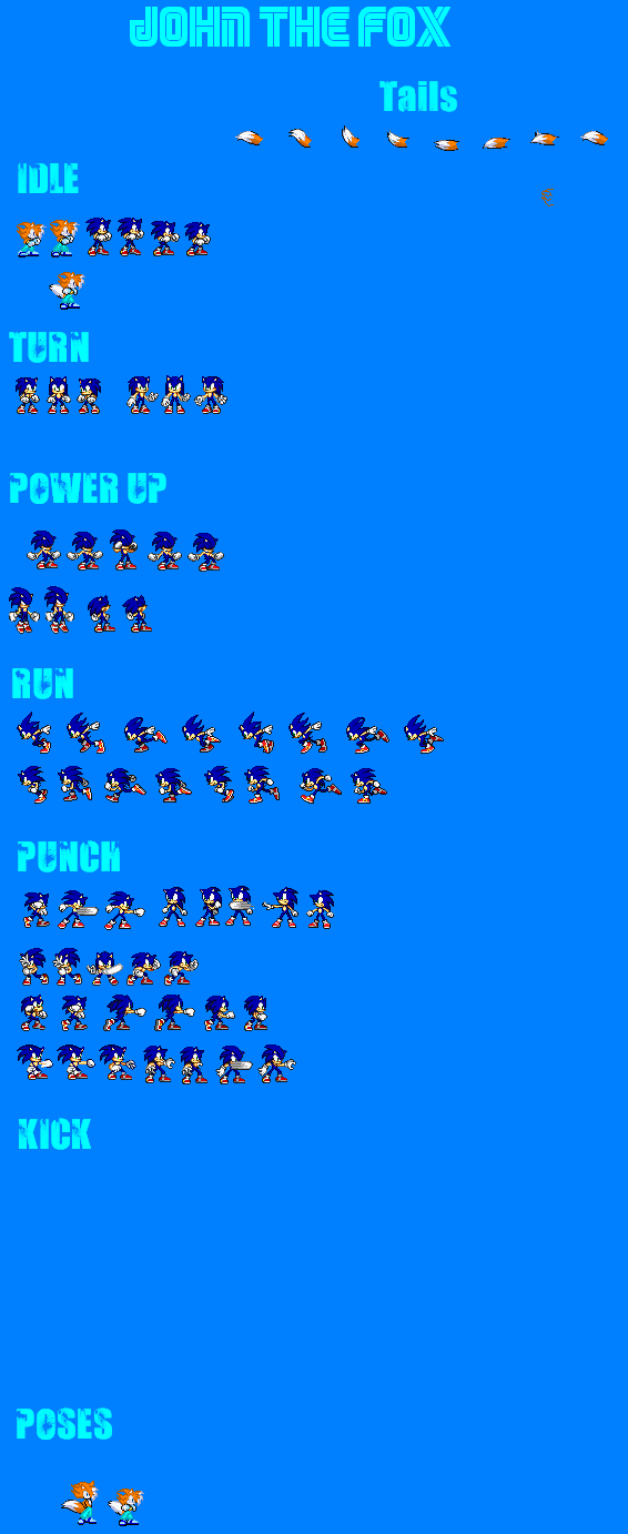 John The Fox Sprite Sheet Preview