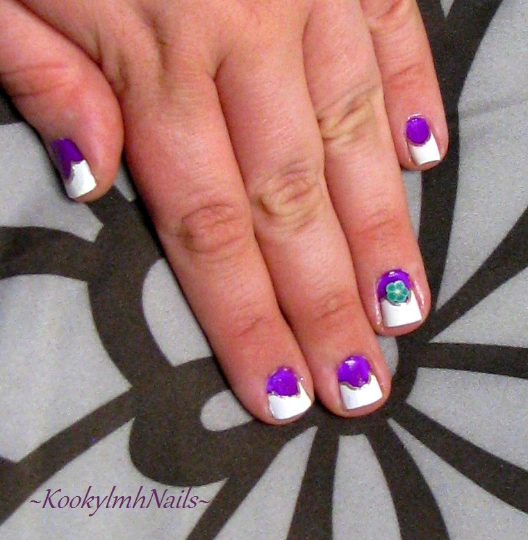 Half Purple Half White Nails By Kookylmhnails On Deviantart Half Purple Half White Nails By Kookylmhnails On Deviantart