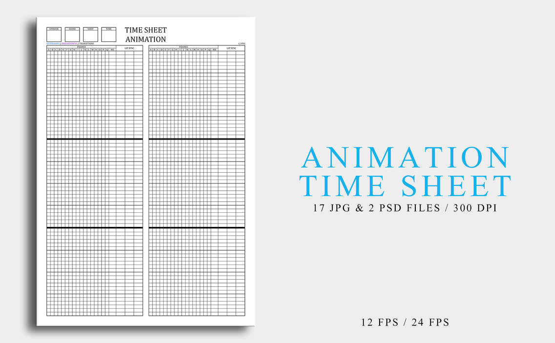 Animation Time Sheet Template - Download by Alexander-Blackday on ...