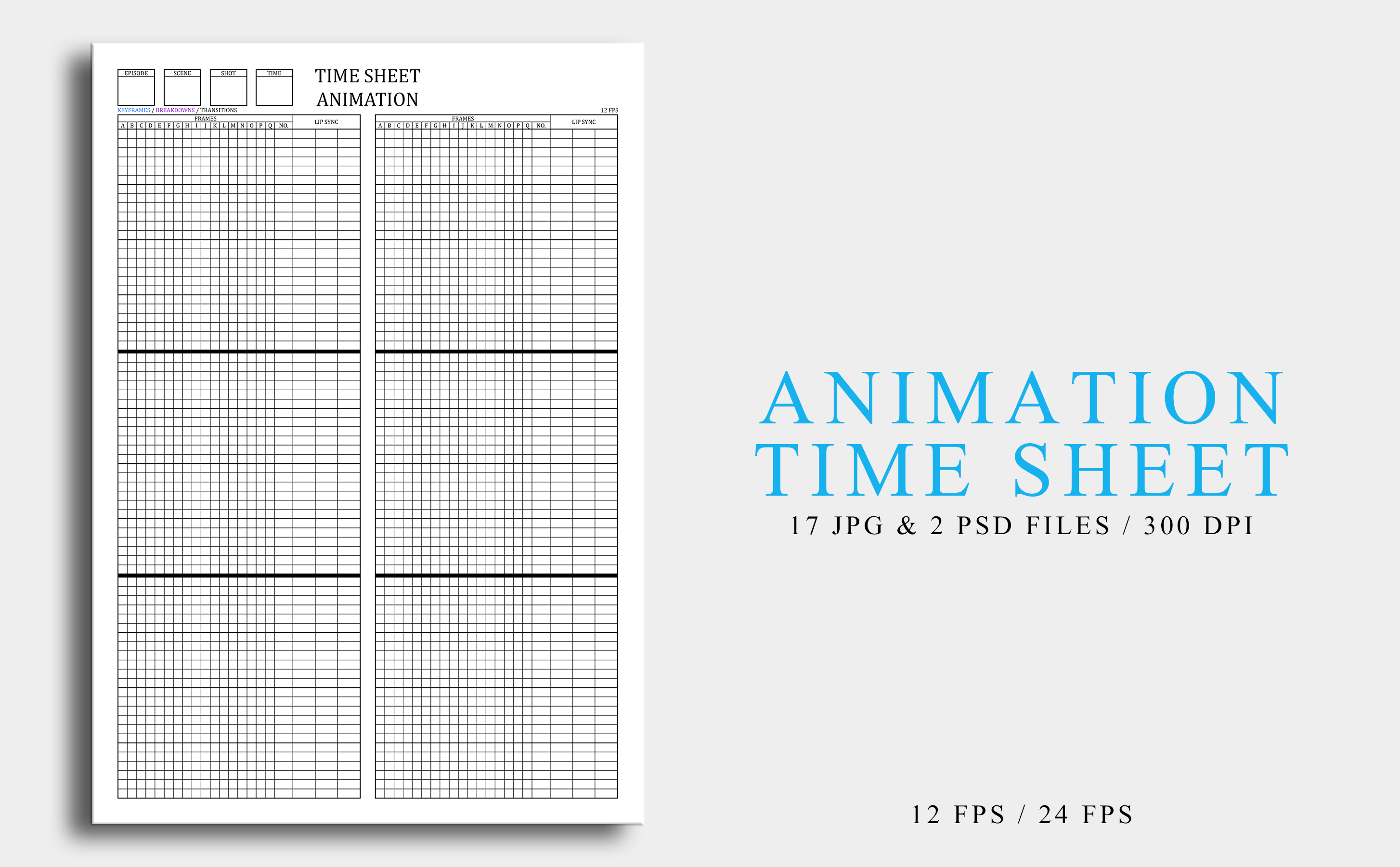 Animation Time Sheet Template - Download by Alexander-Blackday on ...
