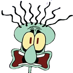 Squidward Freaking Out transparent